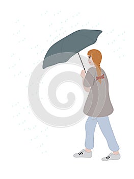 Fresco una passeggiata un ombrello 